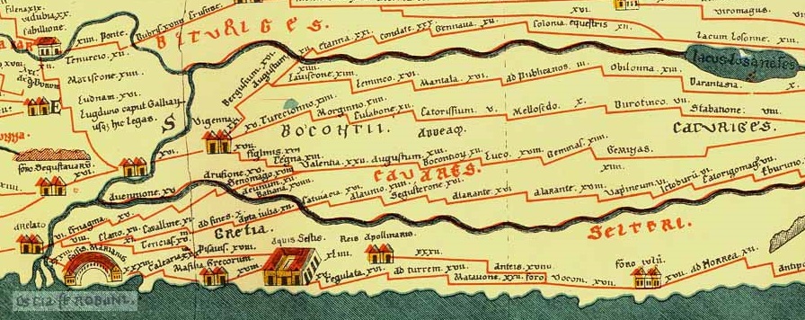 Map from villa to Arelate